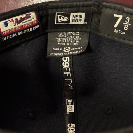 NEW ERA × MLB NEW YORK YANKEES AUTHENTIC COLLECTION 59FIFTY ベースボールキャップ ネイビー 7-3/8 58.7cm