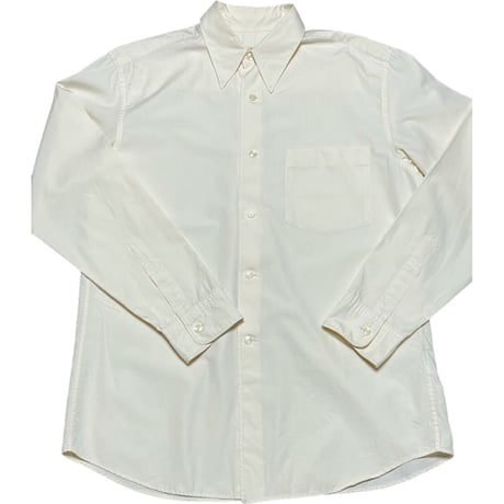 MADE IN JAPAN製 TOMORROWLAND MACPHEE コットン長袖シャツ アイボリー Mサイズ相当