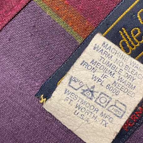 MADE IN USA製 80s～90s Panhandle Slim ストライプ柄長袖ウエスタンシャツ パープル 14 1/2×32サイズ