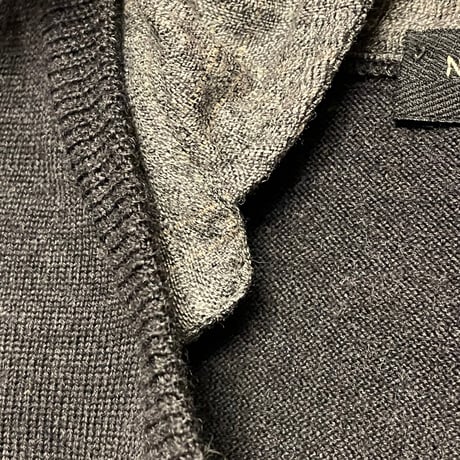 希少 サン・フレール期 MADE IN ITALY製 NeIL BarreTT ニットベストドッキング長袖ウールチェックシャツ ブラック×チャコールグレー Sサイズ