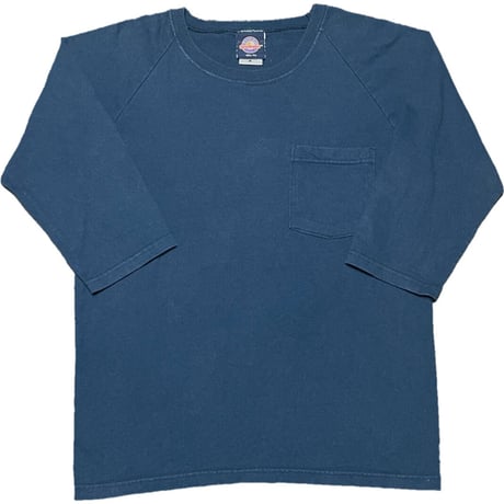 MADE IN USA製 Goodwear ポケット付きクルーネック五分袖Tシャツ ブルーグリーン Mサイズ