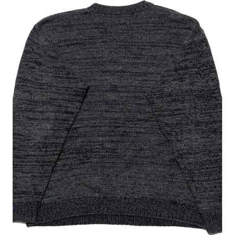 MADE IN ITALY製 BARNEYS NEWYORK メリノウール混Vネックセーター ブラック 48サイズ