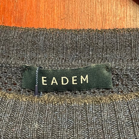 ☆タグ付き新古品☆ 【三越伊勢丹 取り扱い】 MADE IN ITALY製 EADEM クルーネックコットンニットセーター ネイビー Sサイズ