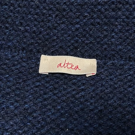 ☆タグ付き新古品☆ MADE IN ITALY製 altea テーラードジャケット型ニットカーディガン ネイビー Sサイズ