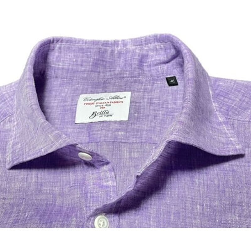 Brilla per il gusto アルビニ社地 リネンシャツ ブリッラ 来年のトレンドカラーです｜Brilla per il gusto（ブリッラ ペル