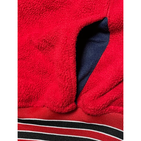 Awesome Boy × ichiryu made REMAKE FLEECE STADIUM JACKET レッド Lサイズ
