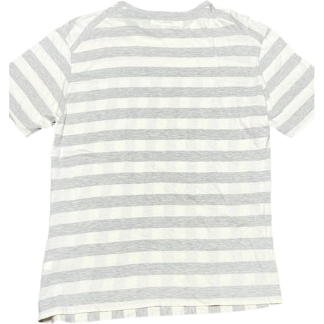 【ベイクルーズ取り扱い】MADE IN ITALY製 WIM NEELS VETEMENTS EN JERSEY ボーダーTシャツ グレー×アイボリー 50サイズ