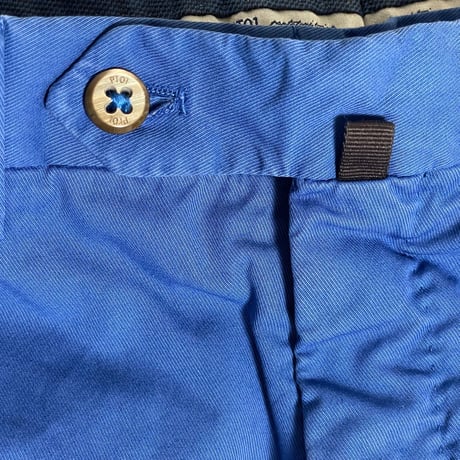 MADE IN ROMANIA製 PT01 PER BEAMS F SLIM FIT コットンカラースラックス ブルー 44サイズ