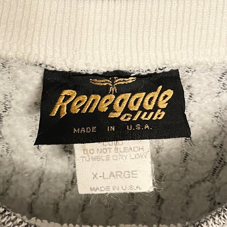 MADE IN USA製 Renegade club 長袖パイルトレーナー グレー XLサイズ