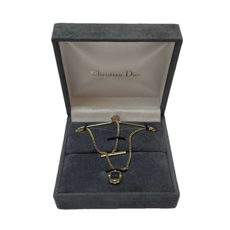 専用BOX付き Christian Dior ヴィンテージ ネクタイチェーン ゴールド
