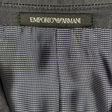 MADE IN BULGARIA製 EMPORIO ARMANI ストレッチブラックデニムスーツ ブラック 44サイズ