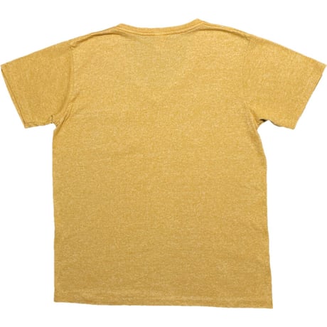 MADE IN USA製 Velva Sheen 胸ポケット付き霜降り半袖VネックTシャツ マスタード Mサイズ