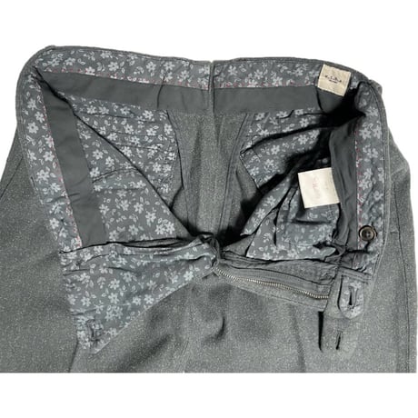 MADE IN ITALY製 M.I.D.A. コットンウールシルクスラックス グレー 46サイズ