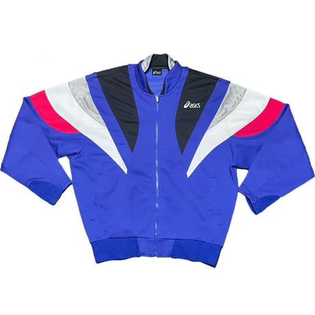 MADE IN JAPAN製 90's asics World Performanceモデル フルジップトラックジャケット ブルー Mサイズ相当