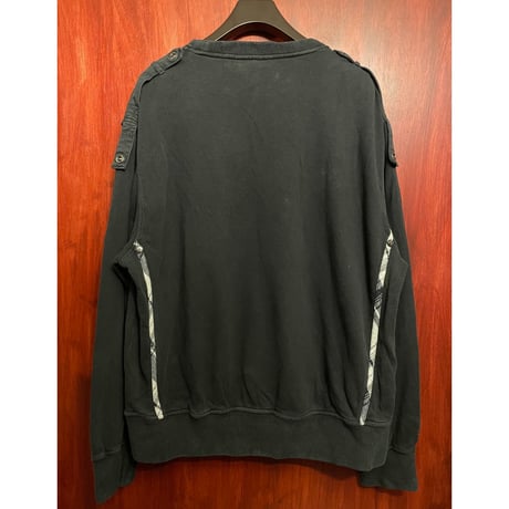 ROCAWEAR ミリタリースウェットトレーナー ブラック Lサイズ