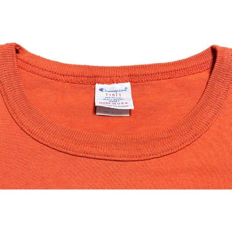 MADE IN USA製 Champion T1011 ヘビーウェイト半袖Tシャツ オレンジ Mサイズ