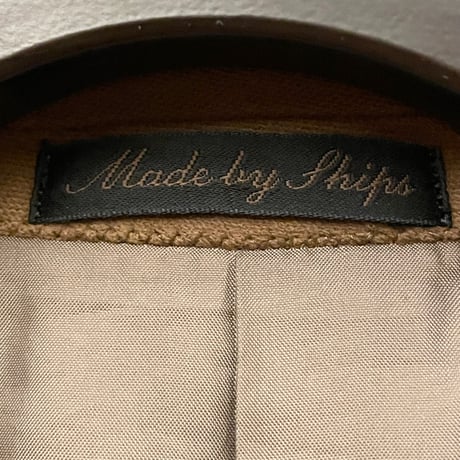 ▲訳あり商品▲ MADE IN JAPAN製 SHIPS EMMETEX生地 テーラードジャケット ブラウン 46サイズ