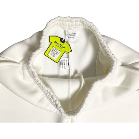 ★新品★ MADE IN ITALY製 MAGLIA 2025年AWモデル P-2800 ロゴプリント 裏起毛 スムーススウェットパンツ オフホワイト M～XLサイズ ユニセックス