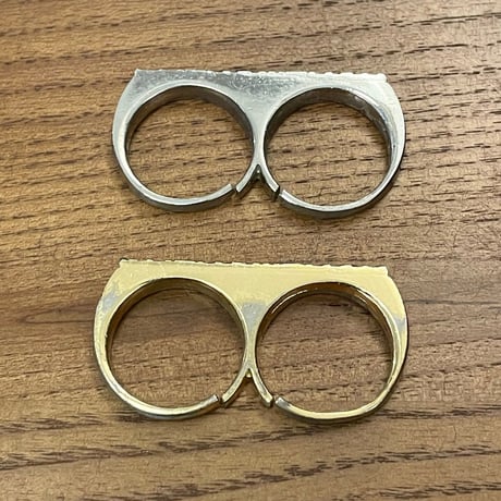 PHENOMENON ロゴ入り二連リングセット ゴールド×シルバー Fサイズ