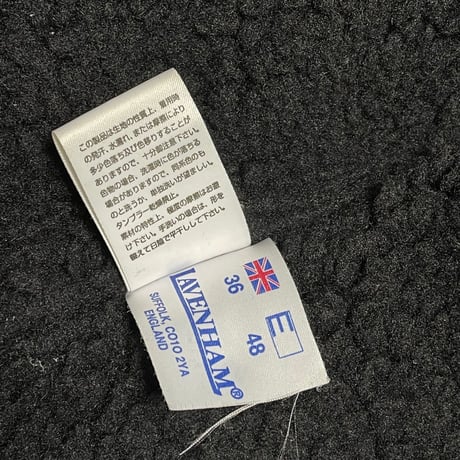MADE IN ENGLAND製 SHIPS別注 LAVENHAM フルジップキルティングボアジャケット ブラック 36/48サイズ