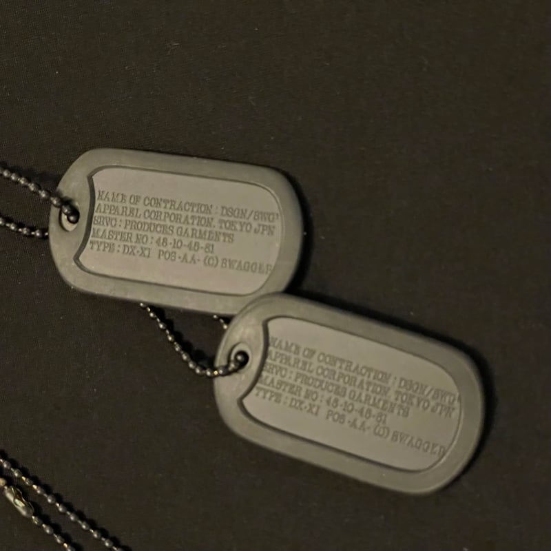 専用箱、ケース付き SWAGGER ドッグタグ付きボールチェーン