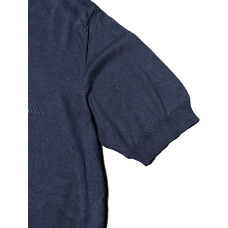 ARMANI COLLEZIONI 半袖ニットTシャツ ネイビー 52サイズ