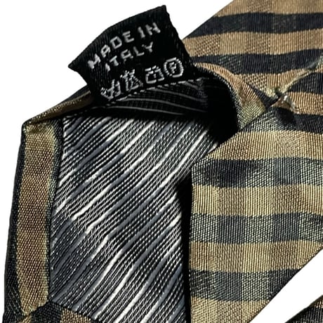 ☆タグ付き新古品☆ MADE IN ITALY製 ICEBERG チェック柄シルクネクタイ オリーブ