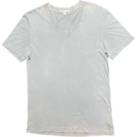 ▲訳あり商品▲ 【TOMORROWLAND取り扱い】MADE IN USA製 STANDARD JAMES PERSE VネックTシャツ ブルーグレー 0/Sサイズ
