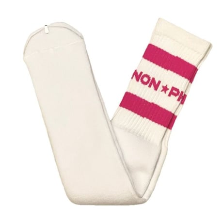 ☆タグ付き新古品☆ PHENOMENON チューブソックス ホワイト×ピンク Fサイズ