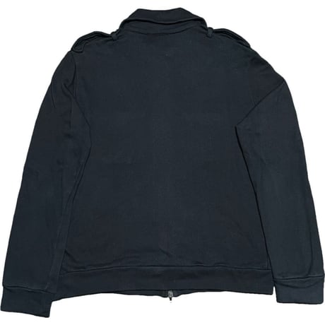 【ベイクルーズ取り扱い】MADE IN ITALY製 ORLANDO フルジップミリタリースウェットジャケット ブラック Mサイズ