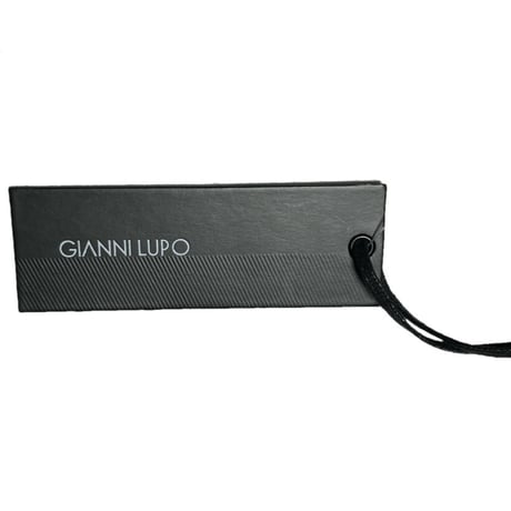 ☆タグ付き新古品☆ MADE IN ITALY製 GIANNI LUPO テーラードジャケット型ニットカーディガン ブラック×グレー Lサイズ