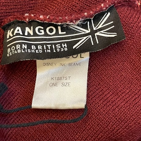 ☆タグ付き新古品☆ KANGOL × DISNEY コラボレーションポンポン付きニット帽 ワイン