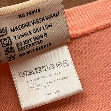 MADE IN USA製 Goodwear リブ付きVネックTシャツ オレンジ Lサイズ