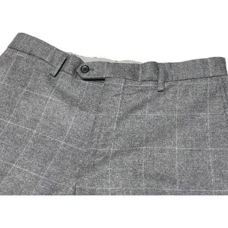 Complet per MEN'S MELROSE ウィンドウ・ペン柄 カシミヤ混ウールスラックス グレー 4サイズ