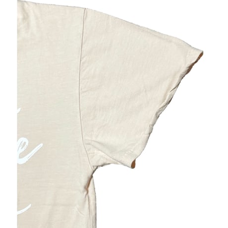 ★新品★ MADE IN ITALY製 MAGLIA 「Monte Bianco」 ロゴプリントクルーネックTシャツ ピンクベージュ S～Lサイズ ユニセックス