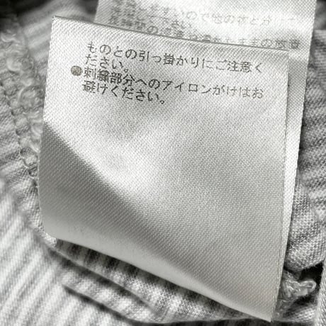 MADE IN JAPAN製 MISTERGENTLEMAN 胸ポケット付き半袖ボーダーTシャツ グレー Lサイズ
