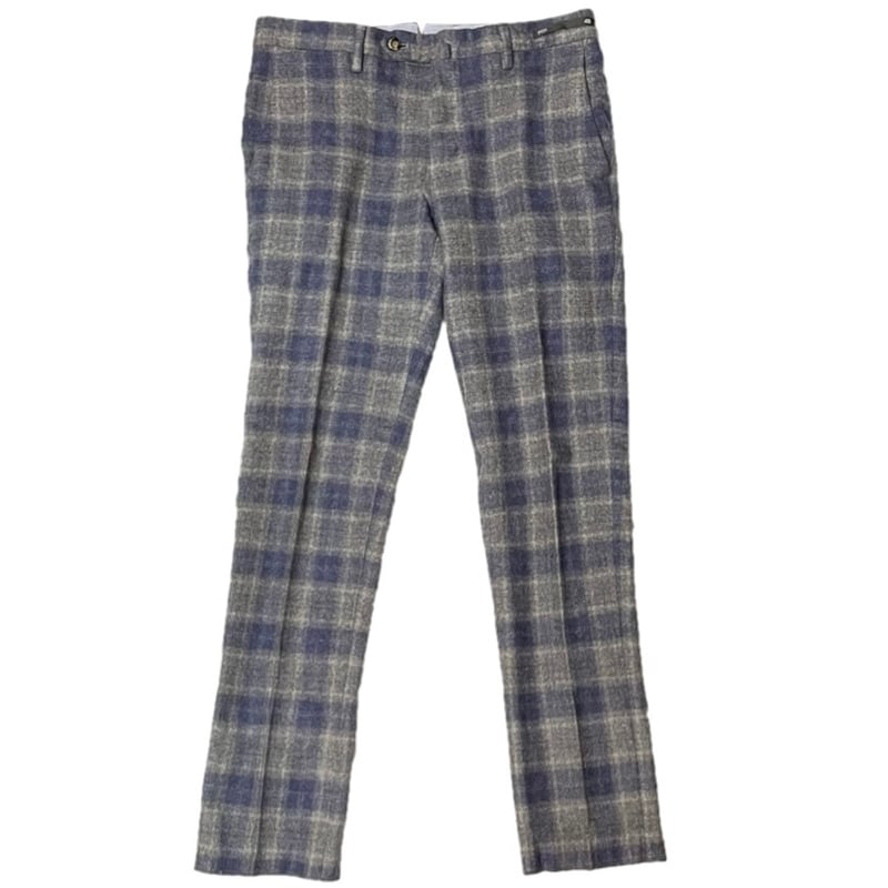 新品 XLサイズ PT01 スラックス Fulham Rd. チェック 大きい MADE IN ROMANIA製 PT01 Fulham Rd. SLIM FIT チェック柄