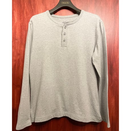 MADE IN JAPAN製 Brilla per il gusto 長袖ヘンリーネックTシャツ グレー Lサイズ