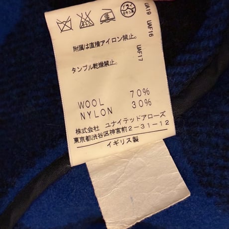 MADE IN ENGLAND製 UNITED ARROWS BLUE LABEL WINDCHEETAH ダッフルコート ネイビー Mサイズ
