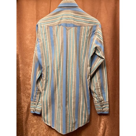 MADE IN USA製 80s～90s Panhandle Slim 長袖ストライプ柄ウエスタンシャツ マルチカラー 15-34サイズ