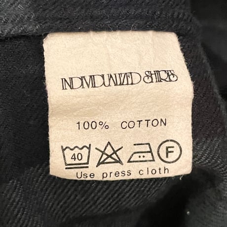 MADE IN USA製 INDIVIDUALIZED SHIRTS 長袖チェック柄フランネルシャツ グリーン×ネイビー XLサイズ