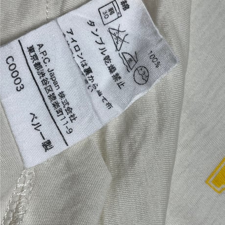 A.P.C. 半袖ロゴTシャツ クリーム Mサイズ