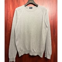 MADE IN ITALY製 Drumohr クルーネックコットンカシミヤセーター グレー 48サイズ