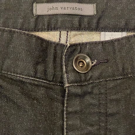 john varvatos ストレッチブラックデニムパンツ ブラック W30Rサイズ