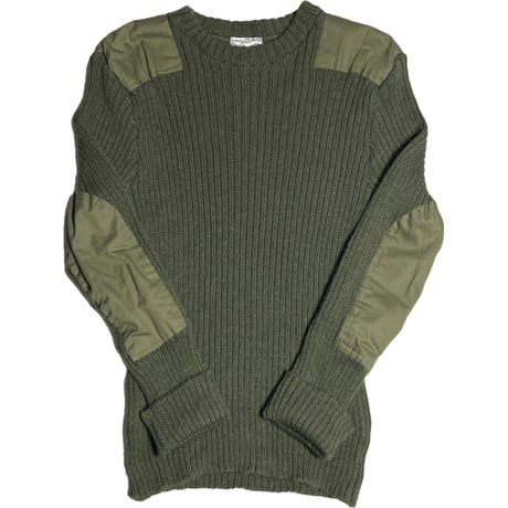 MADE IN ENGLAND製 COMMANDO クルーネックコマンドセーター カーキ 42サイズ