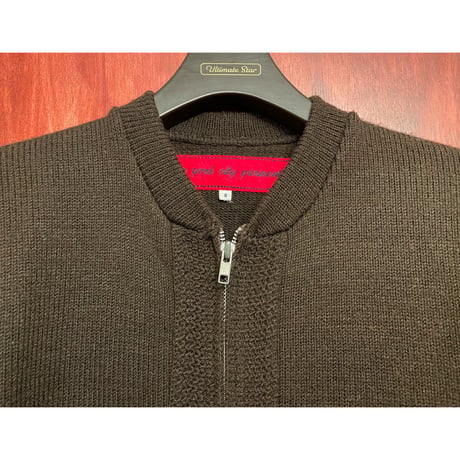 MADE IN MEXICO製 New York City Garments フルジップカーディガン ブラウン Sサイズ