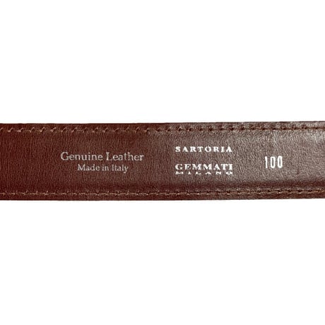 MADE IN ITALY製 SARTORIA GEMMATI MILANO レザーベルト ブラウン W100サイズ