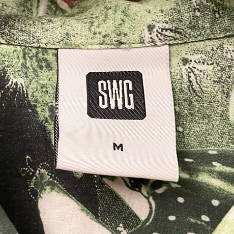 ☆新古品☆ 激レア SWAGGER さかな総柄アロハシャツ グリーン Mサイズ