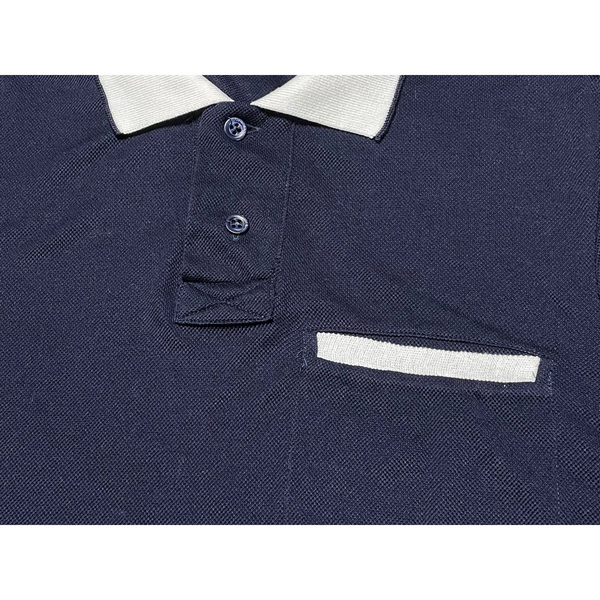 Crucianiクレリック半袖鹿の子ポロシャツネイビー44干場ひbeams BEAMS取り扱い】MADE IN ITALY製 Cruciani クレリック半袖鹿の子ポロ