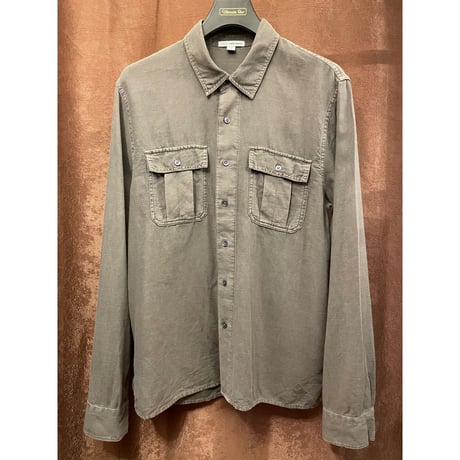 【TOMORROWLAND取り扱い】STANDARD JAMES PERSE 長袖コットンシャツ カーキ 0サイズ